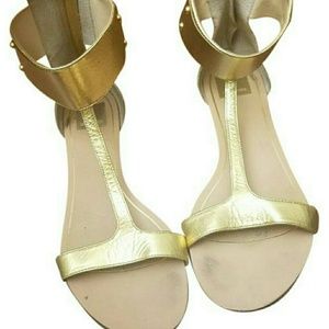 DOLCE VITA GOLD ANKLE CUFF SANDAL